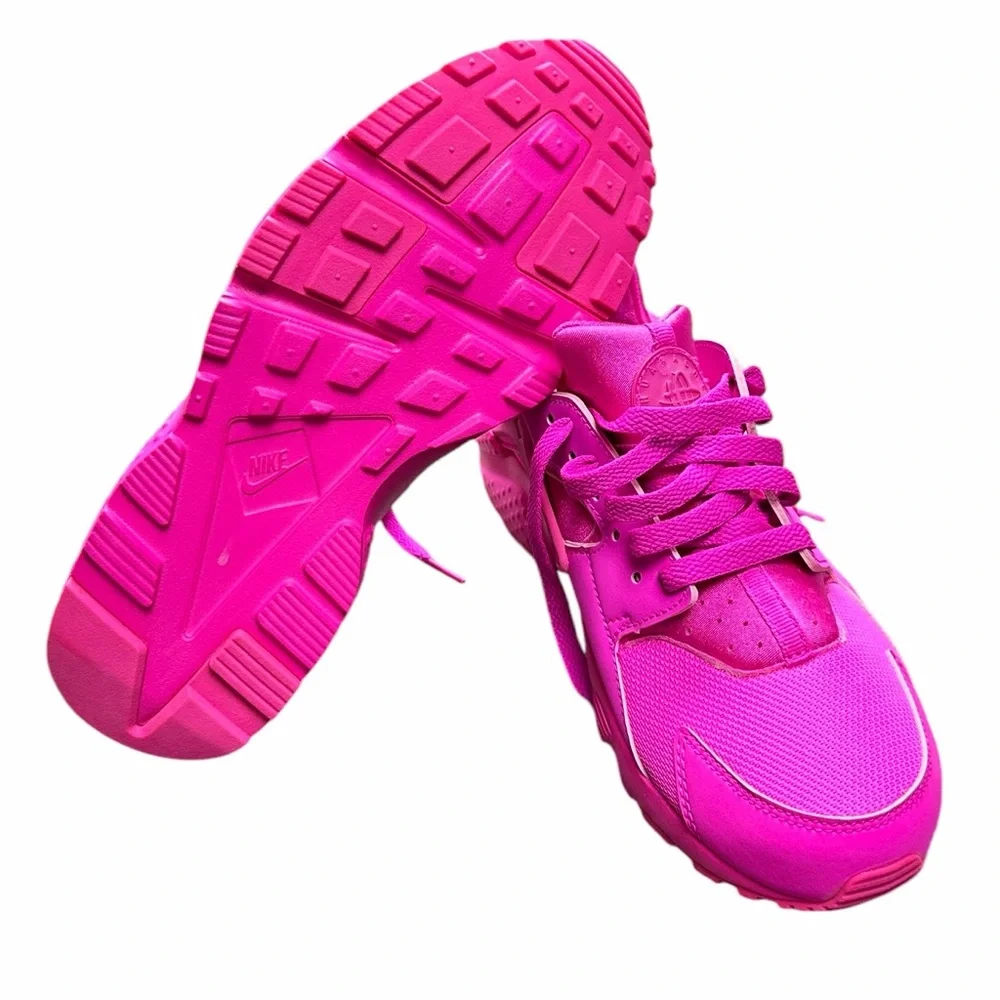 Nike Hot Pink Huarache Run Sneakers (GS)